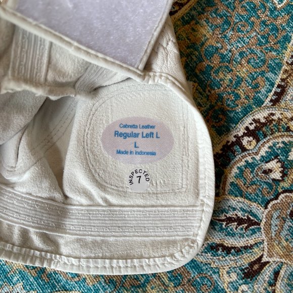 DynaGrip Leather Golf Glove Regular Left L Cabretta Leather NEW White - Picture 5 of 7